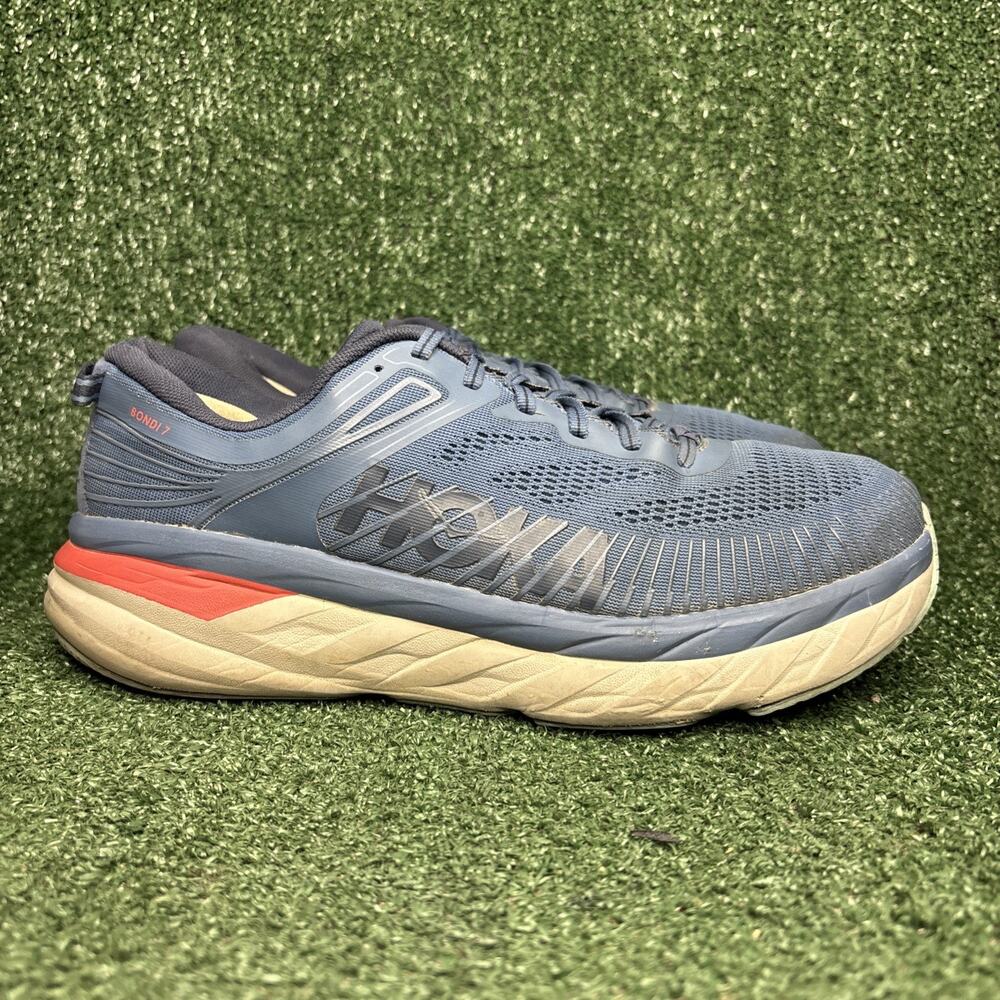 Hoka One One Bondi 7‎ Shoes Mens Size 11 D Blue Running Sneakers
